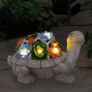 nacome solar garden outdoor statues turtle a charming addition to any
